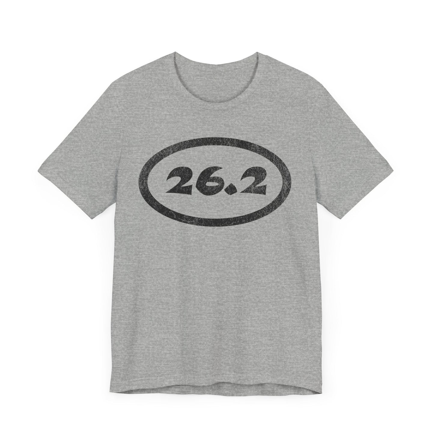 26.2 Marathon Distance Oval - Run T-Shirt - Grey