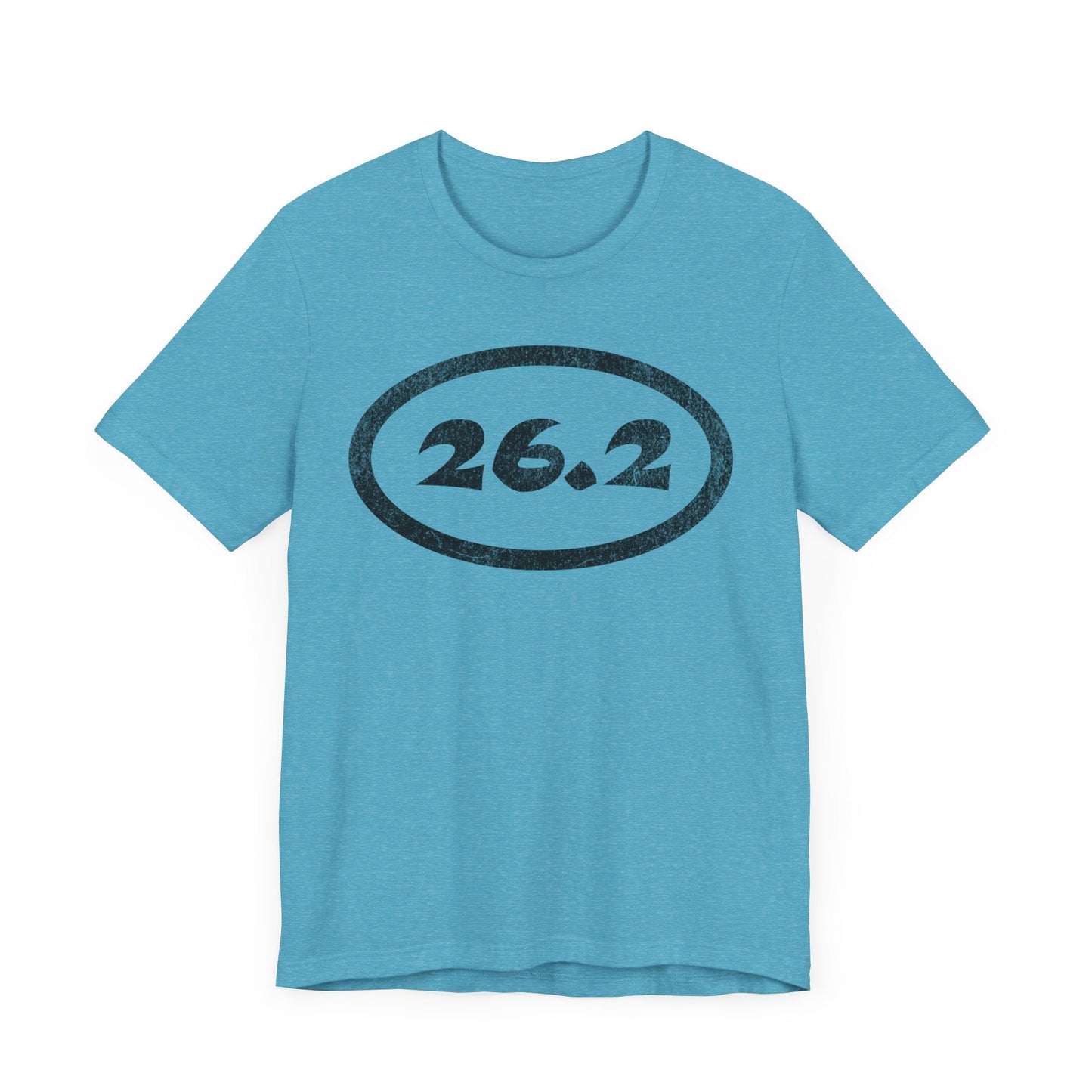 26.2 Marathon Distance Oval - Run T-Shirt - teal