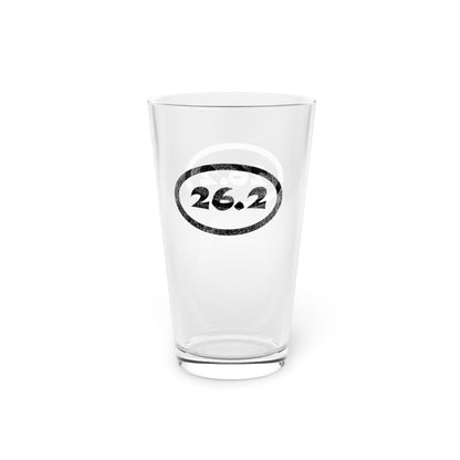 26.2 Marathon Distance - Pint Glass, 16oz - Forward Gear Athletics