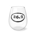 26.2 Marathon Distance - Stemless Wine Glass, 11.75oz - Forward Gear Athletics
