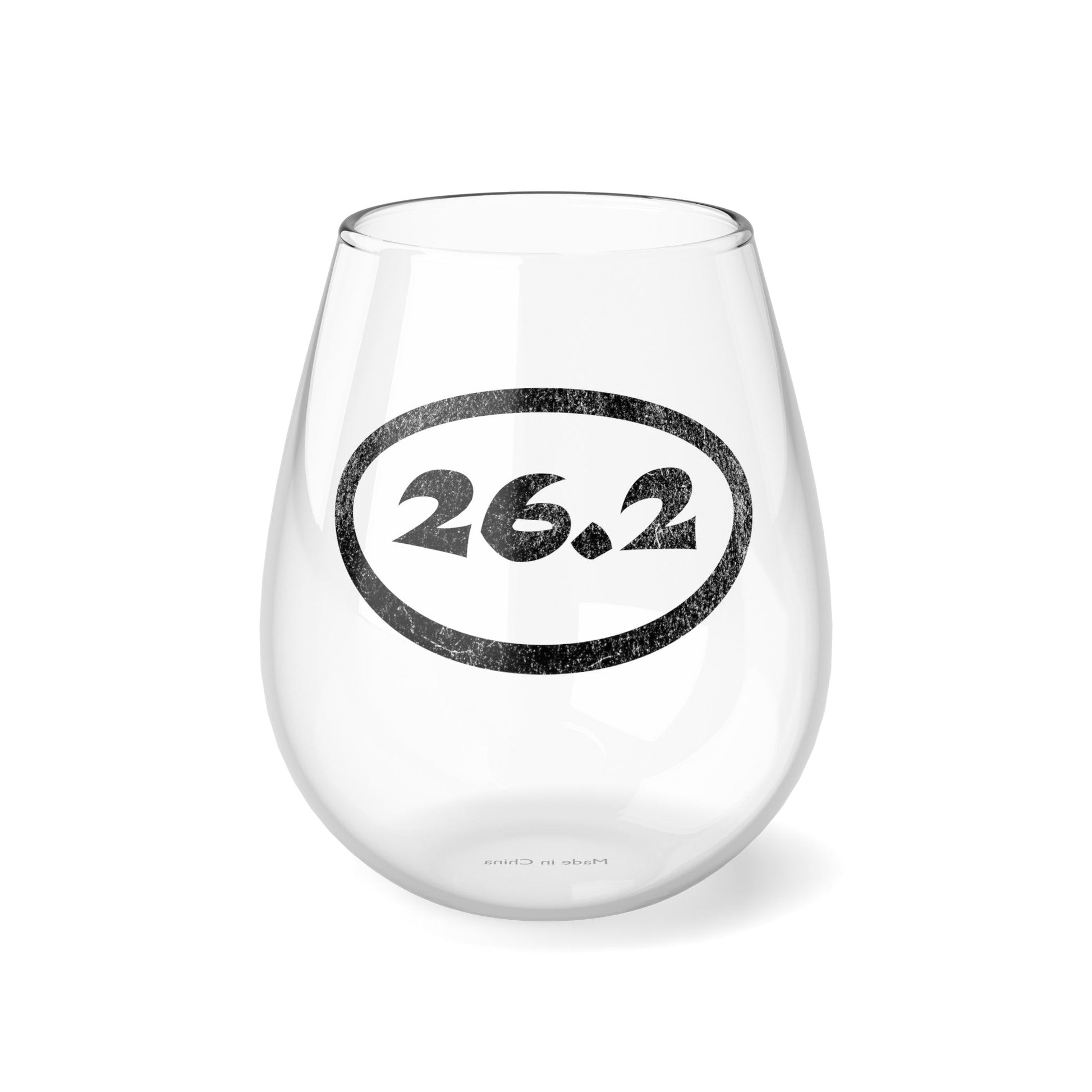 26.2 Marathon Distance - Stemless Wine Glass, 11.75oz - Forward Gear Athletics