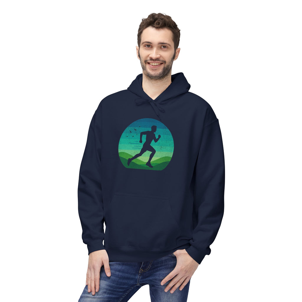 Man Running Silhouette - Unisex Fleece Hoodie