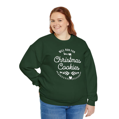 Will Run for Christmas Cookies - Unisex Crewneck Sweatshirt