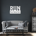 Custom Name - RUN - Die-Cut Metal Sign
