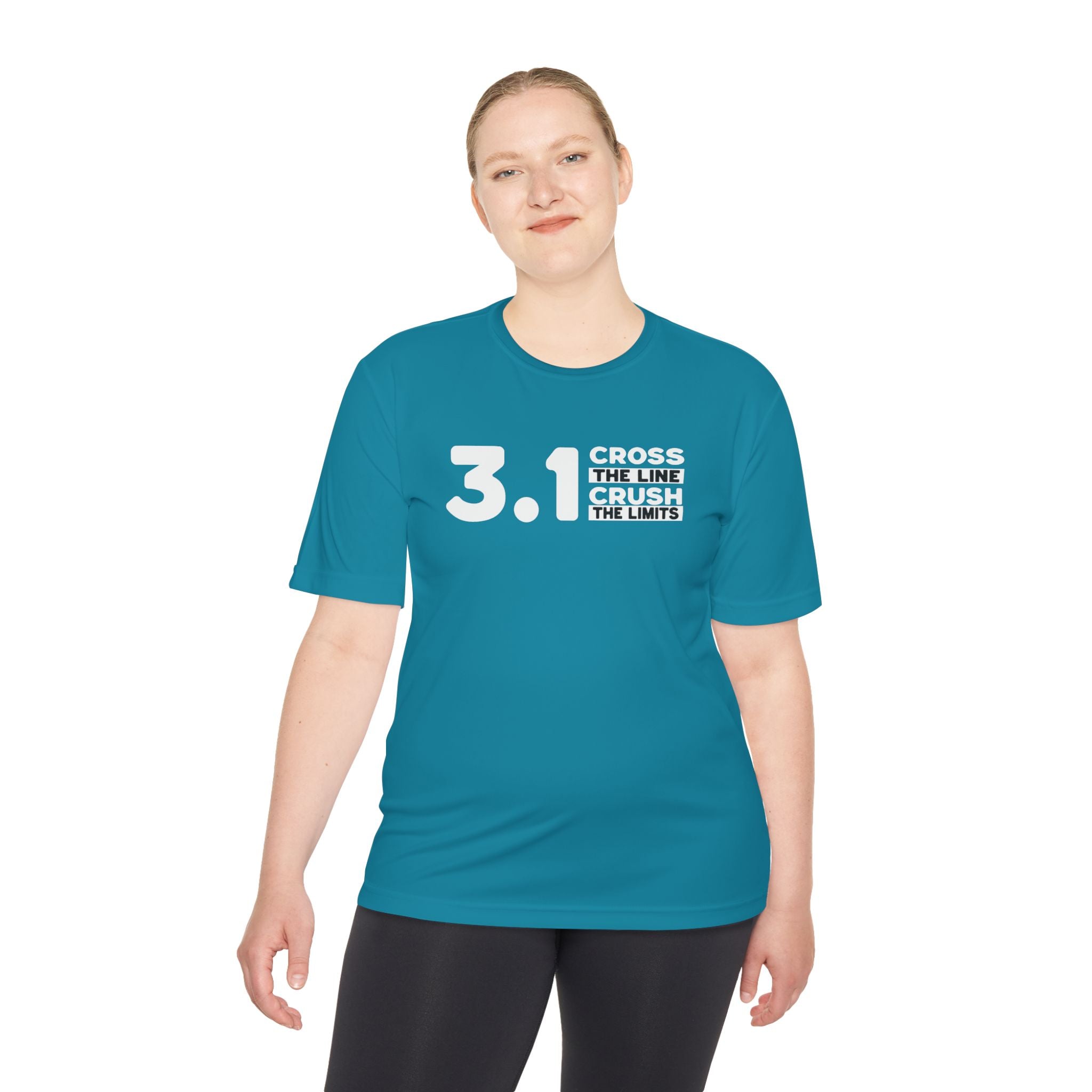 3.1 Cross the Line and Crush the Limits Moisture Wicking Tee - Unisex - Forward Gear Athletics