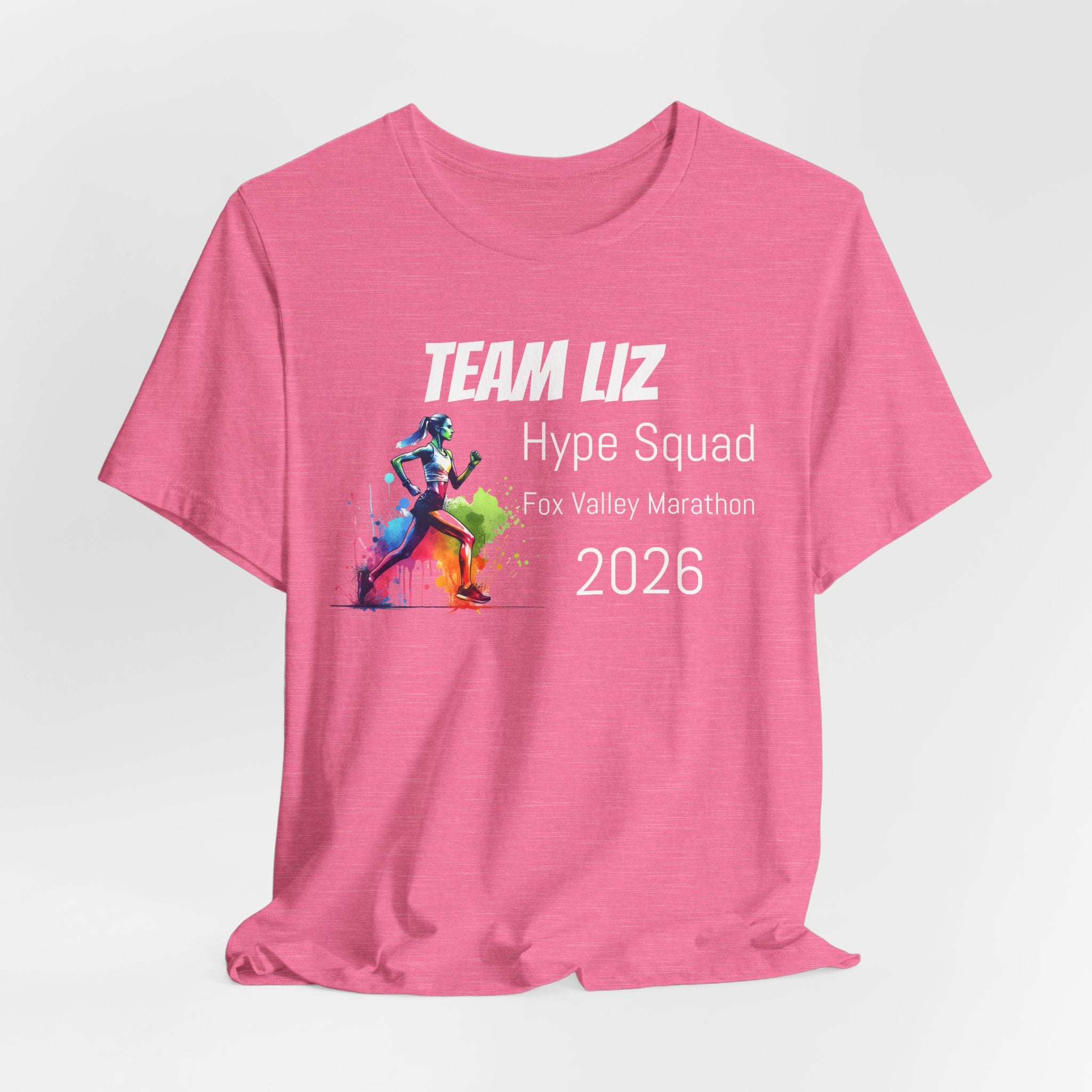 Customized Race Support Crew T-Shirt - Hype Squad - Color Splash Woman Runner