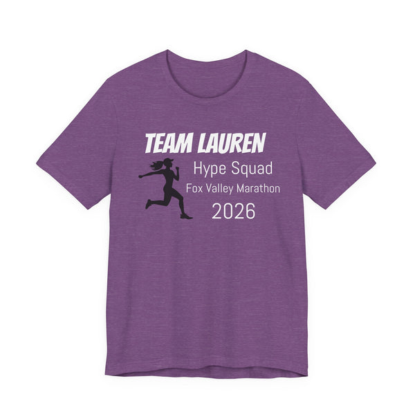 Customized Race Support Crew T-Shirt - Hype Squad - Woman Silhouette Runner