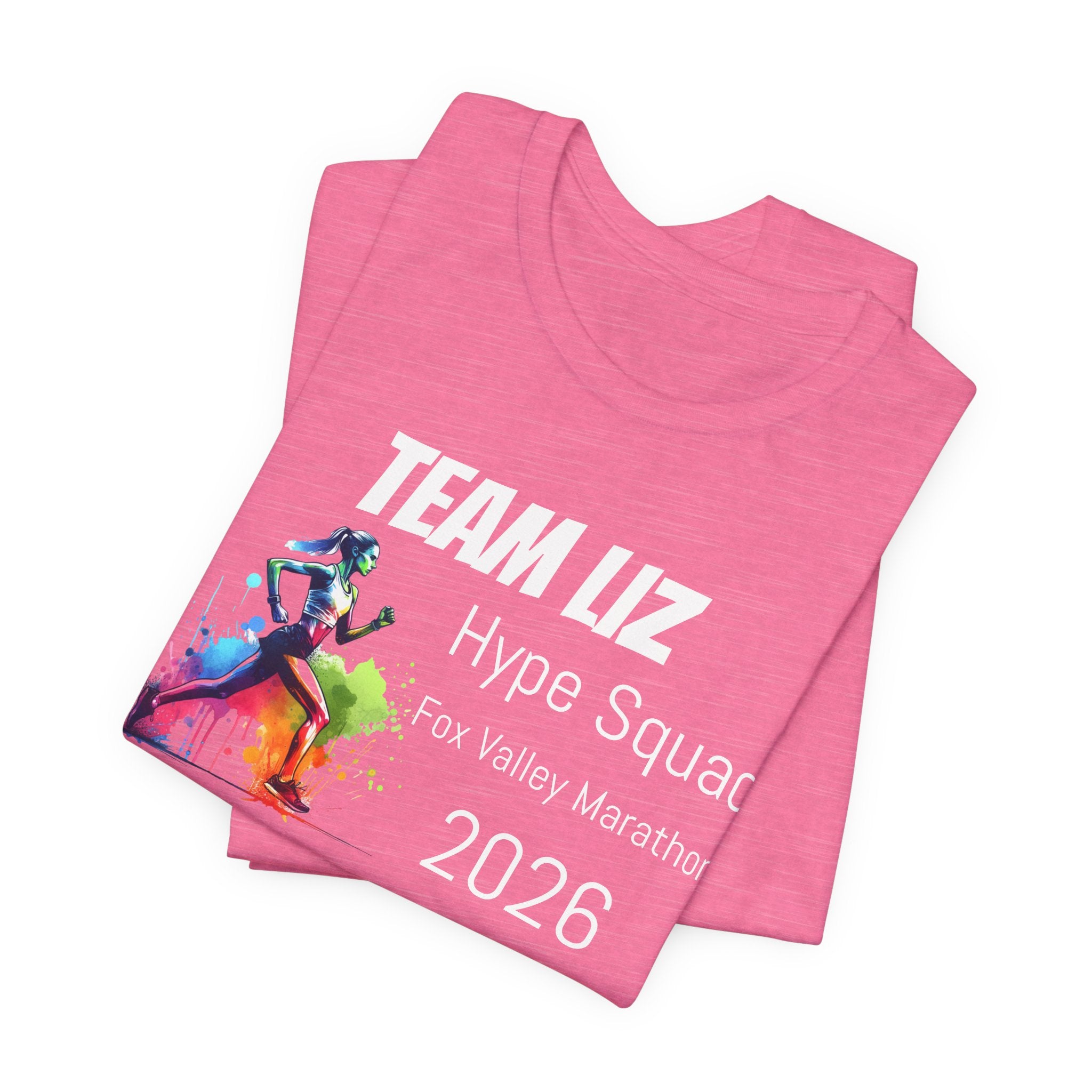 Customized Race Support Crew T-Shirt - Hype Squad - Color Splash Woman Runner