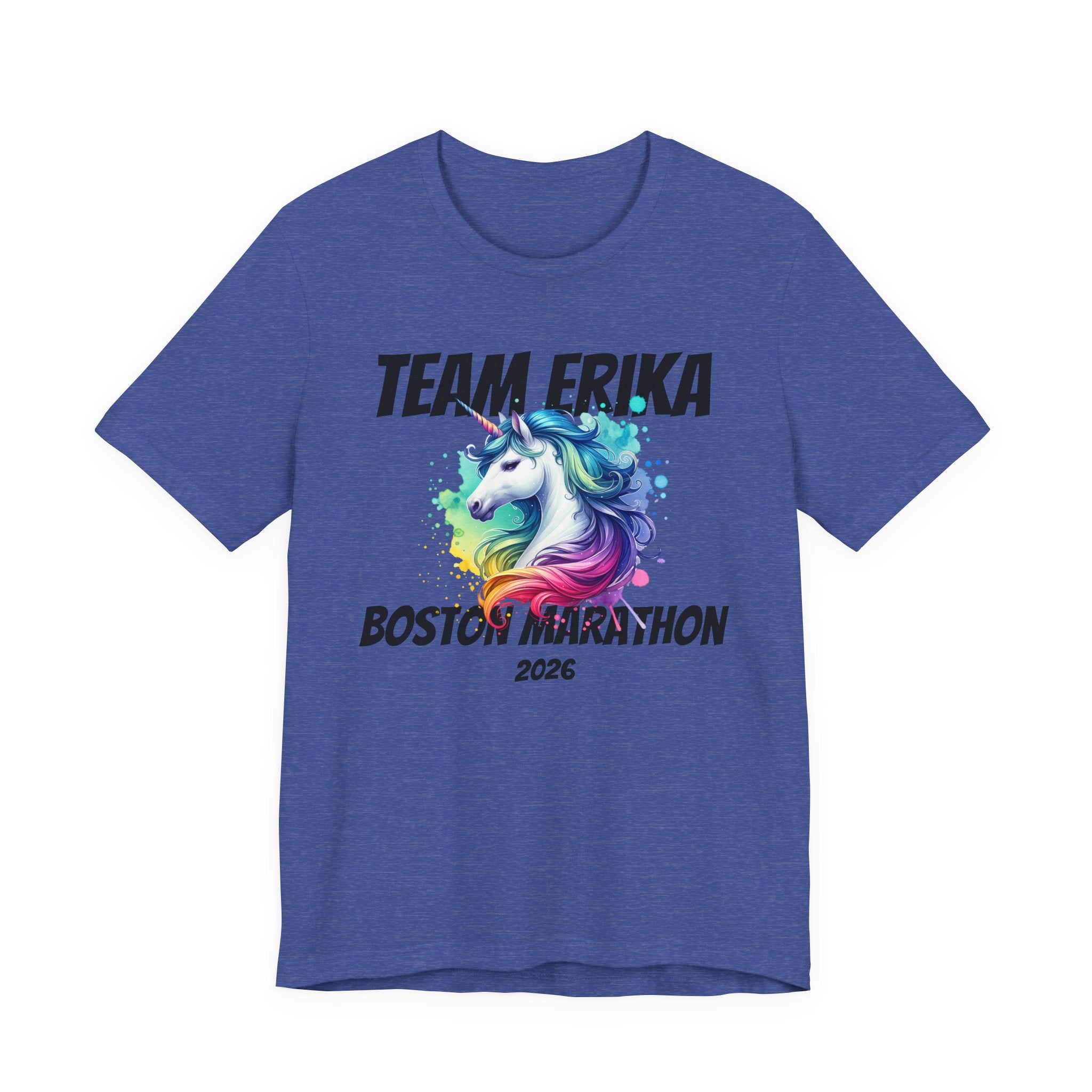 Customized Boston Race Support Crew T-Shirt - Rainbow Unicorn