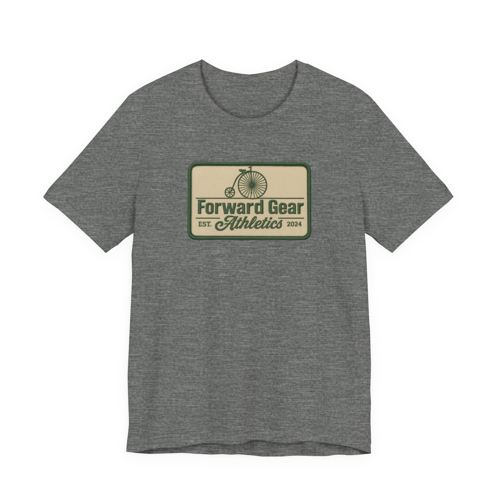 Vintage Bicycle Athletic Tee - Patchwork Design - Forward Gear Athletics
