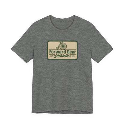 Vintage Bicycle Athletic Tee - Patchwork Design - Forward Gear Athletics