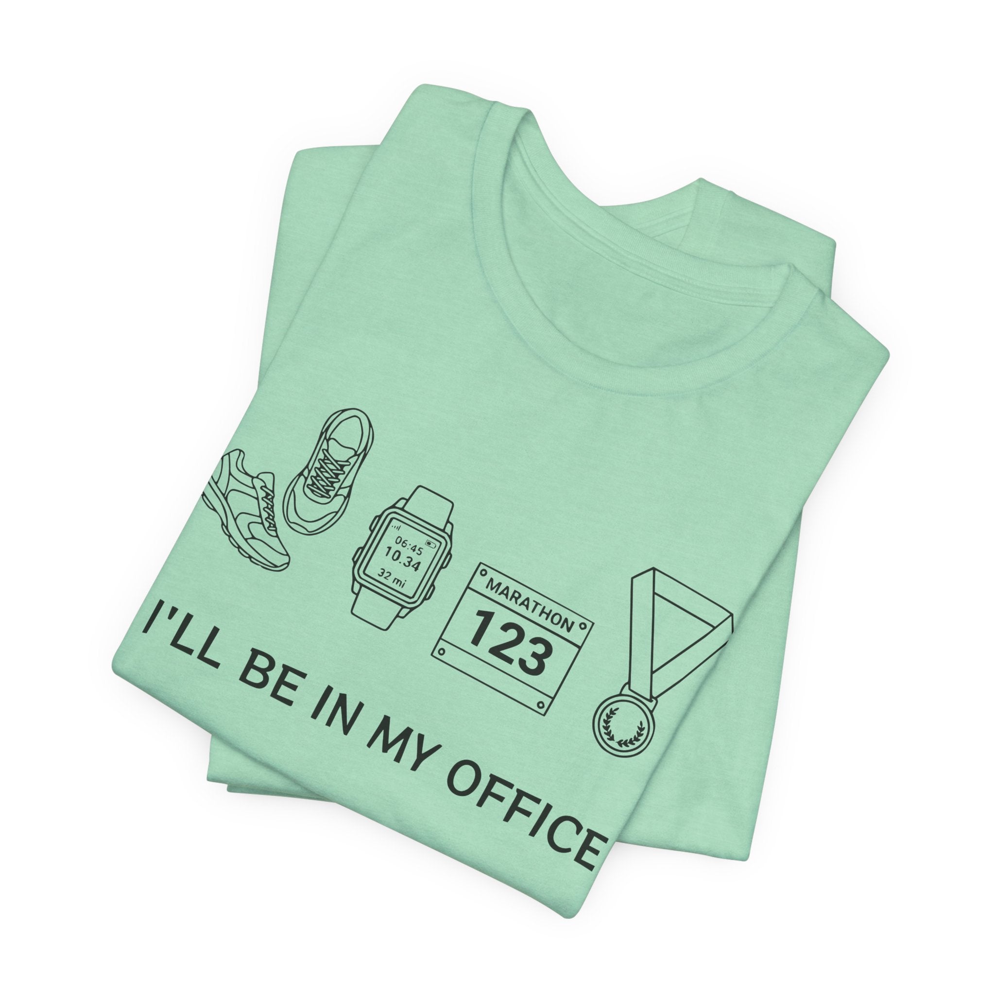 “I’ll Be In My Office” Running Race Medal & Bib Design
