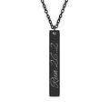 Engraved Vertical Bar Necklace - Inspirational Running Jewelry - Run 26.2