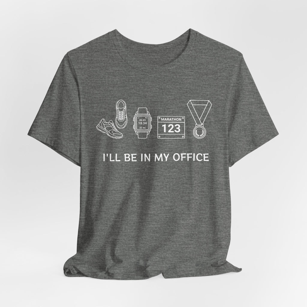 “I’ll Be In My Office” Running Race Medal & Bib Design