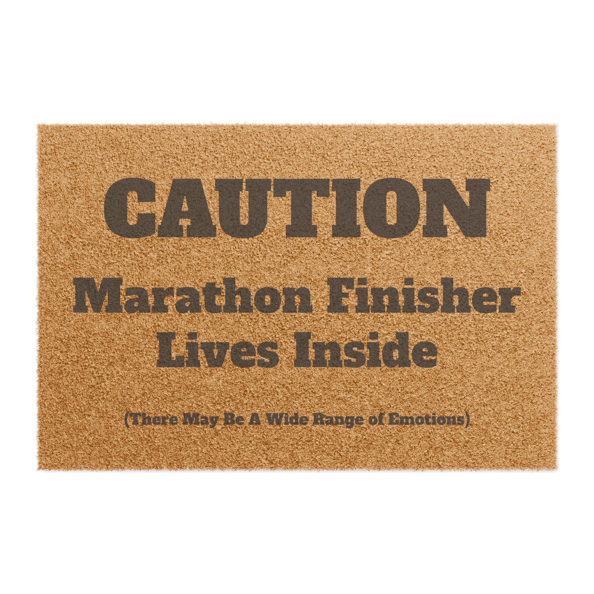 Caution - Marathon Finisher Lives Inside - Doormat