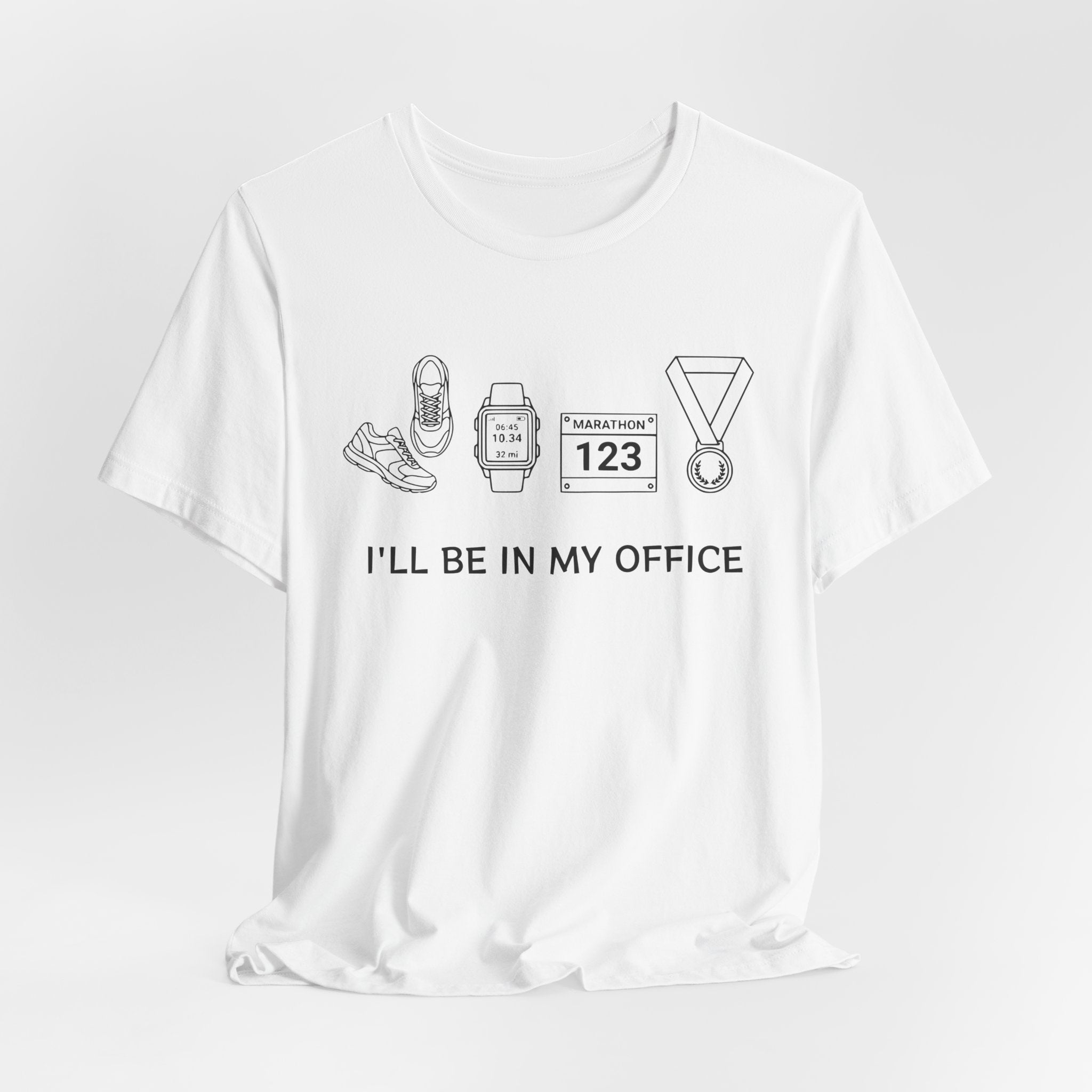 “I’ll Be In My Office” Running Race Medal & Bib Design
