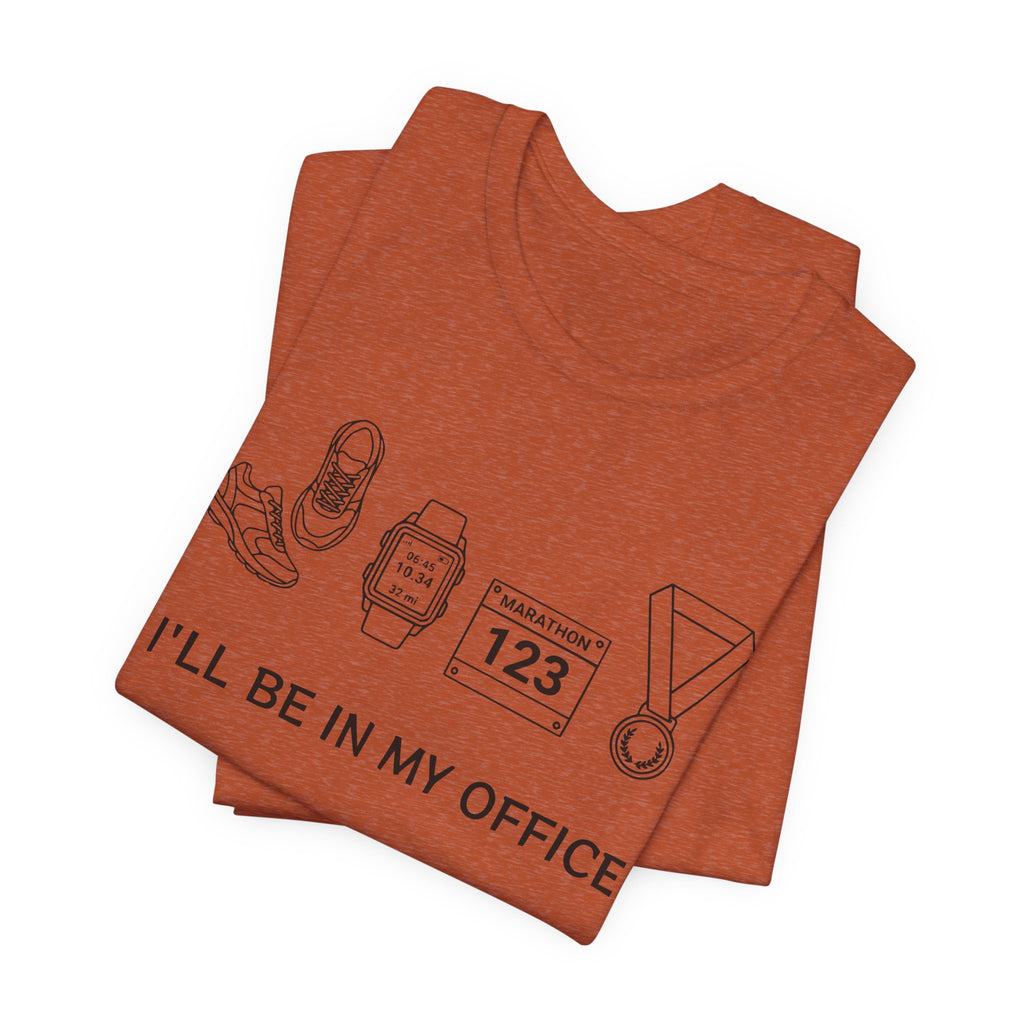 “I’ll Be In My Office” Running Race Medal & Bib Design