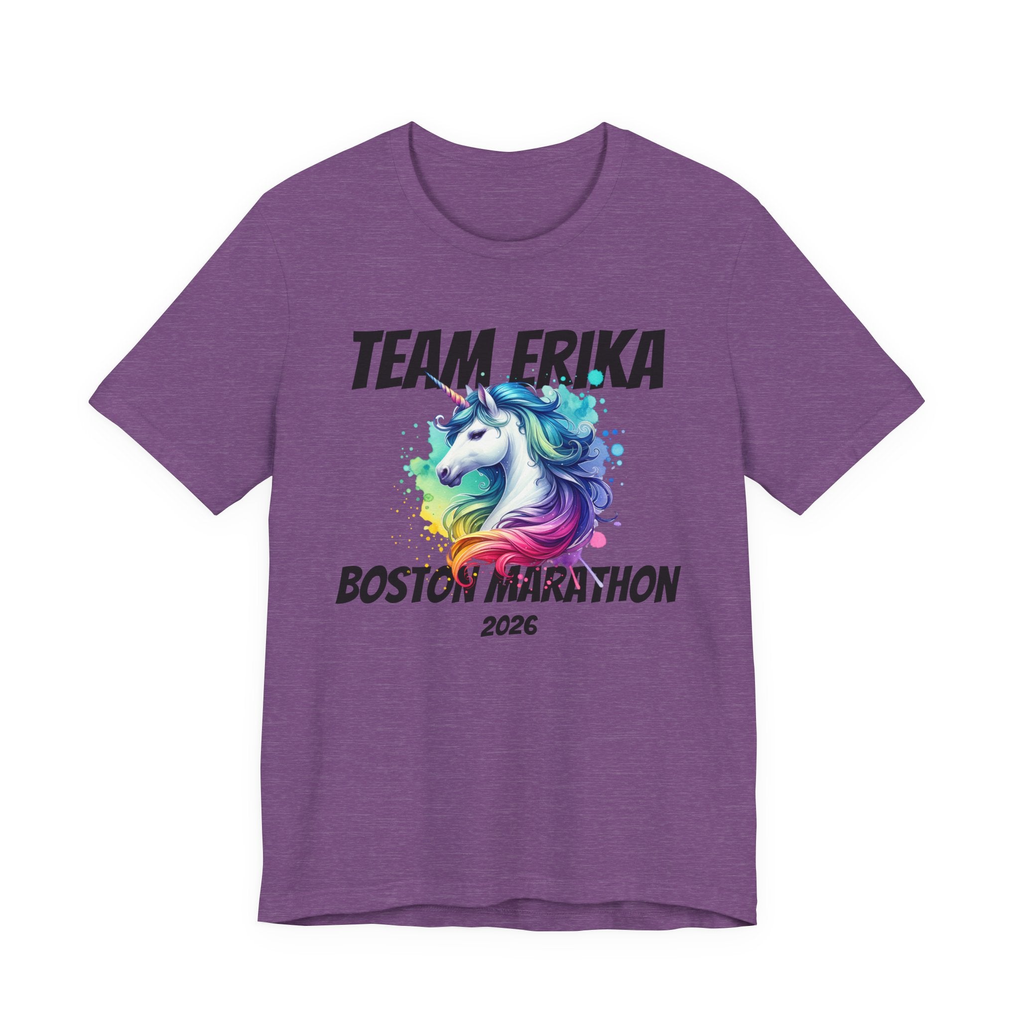 Customized Boston Race Support Crew T-Shirt - Rainbow Unicorn