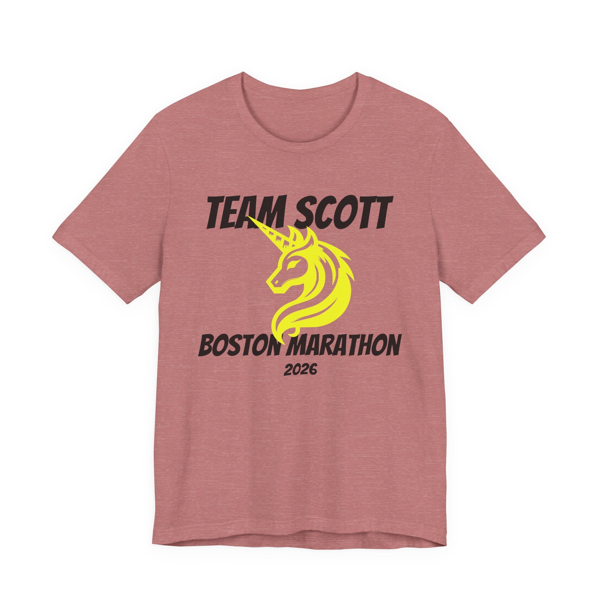 Customized Boston Race Support Crew T-Shirt - Yellow Unicorn
