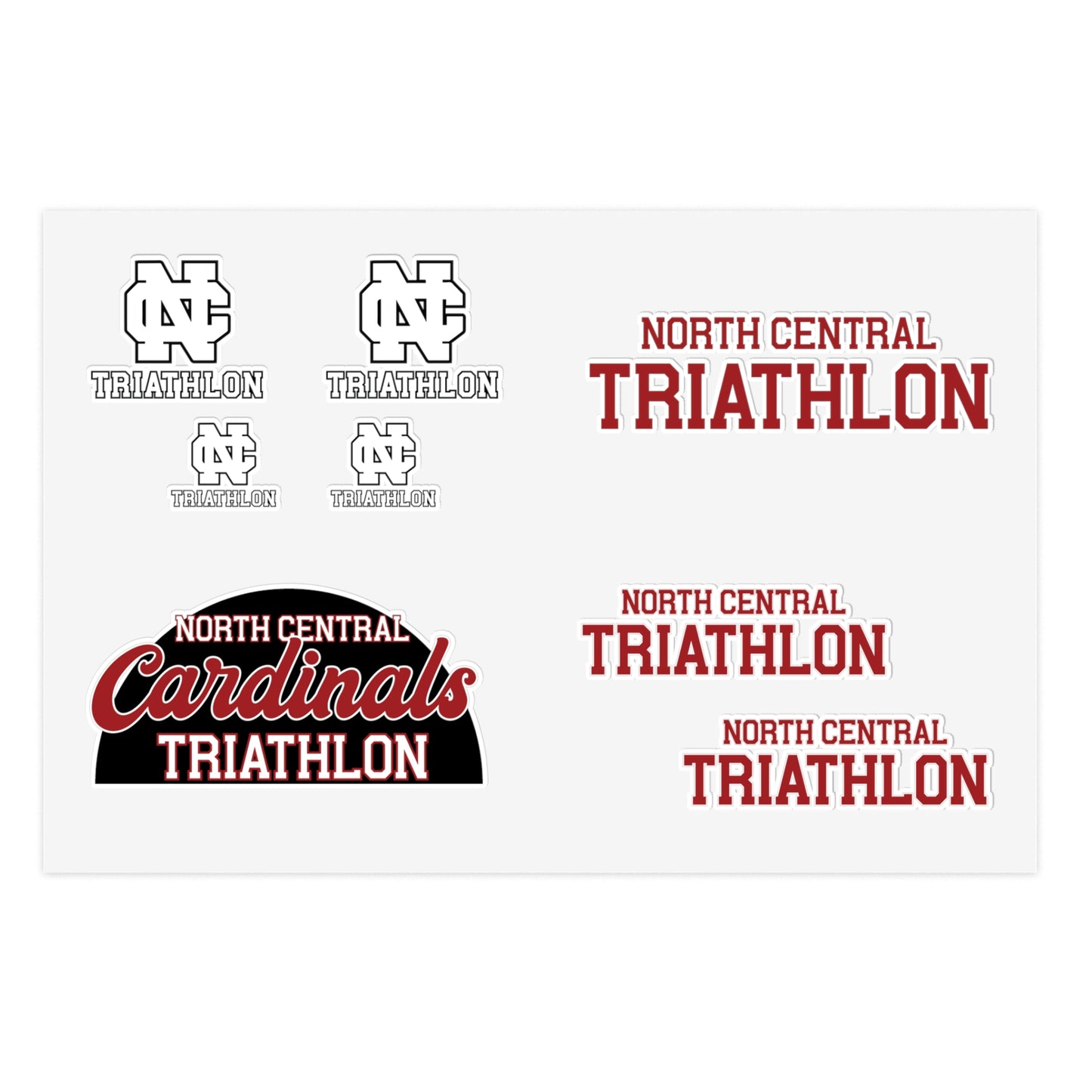 NCC TRI 25 - North Central Triathlon Sticker Sheets