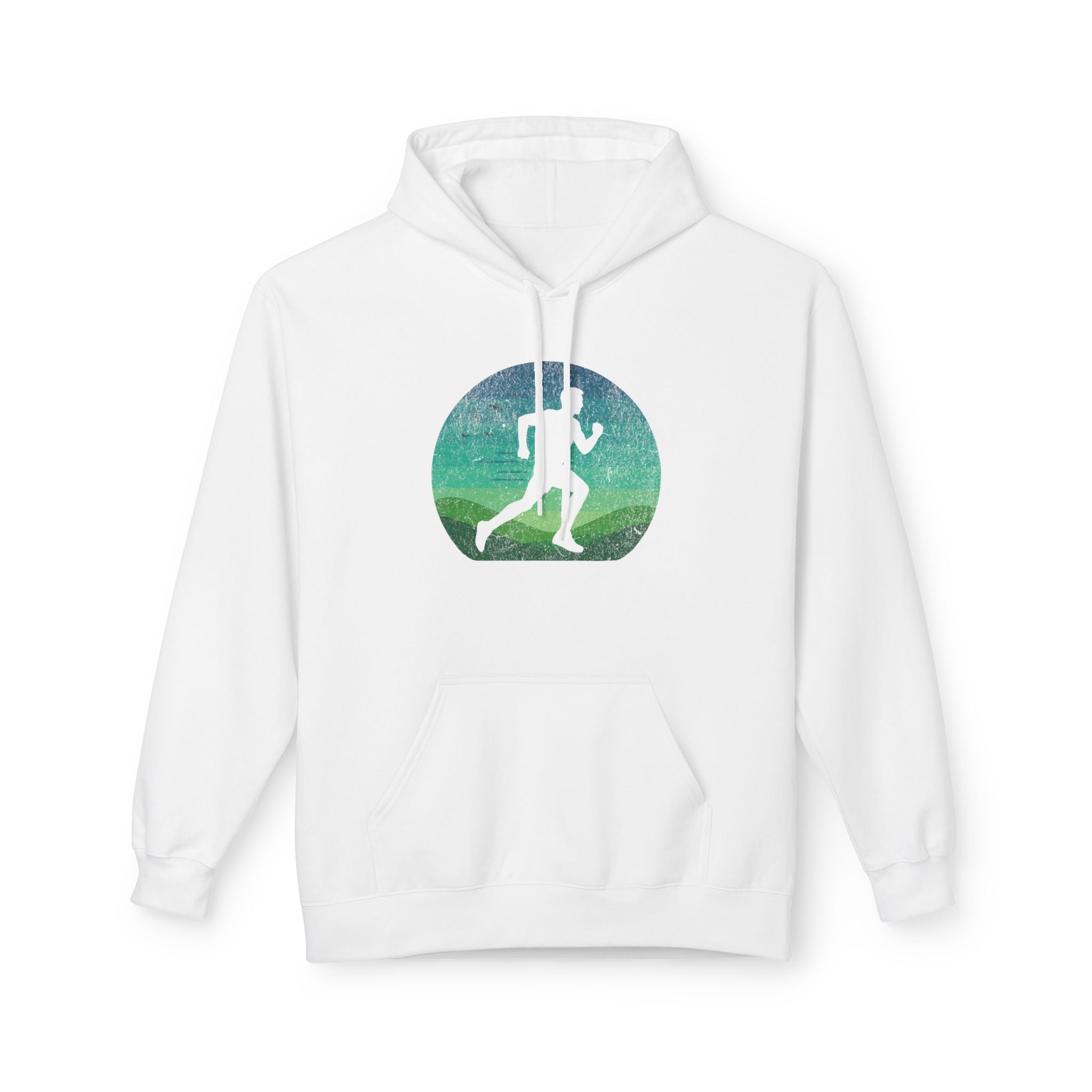 Man Running Silhouette - Unisex Fleece Hoodie