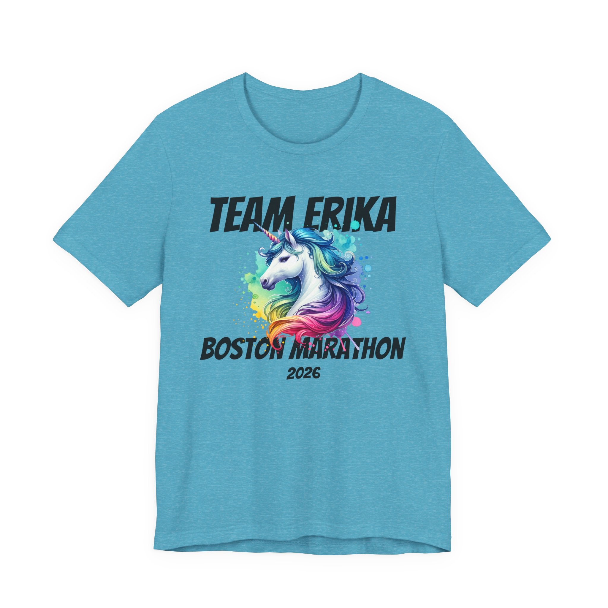 Customized Boston Race Support Crew T-Shirt - Rainbow Unicorn