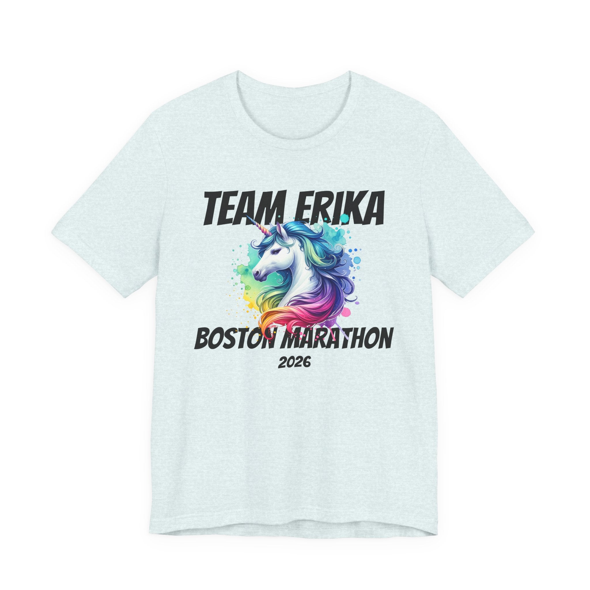 Customized Boston Race Support Crew T-Shirt - Rainbow Unicorn