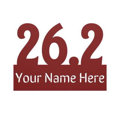 Custom Name 26.2 - Die-Cut Metal Sign