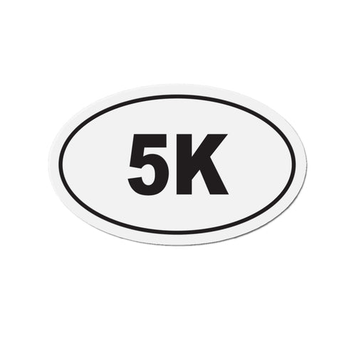 5k (3.1mile) Distance Race - Oval Die - Cut Magnet 5 x 3 - Forward Gear Athletics