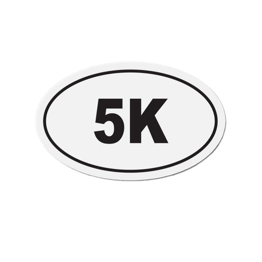 5k (3.1mile) Distance Race - Oval Die - Cut Magnet 5 x 3 - Forward Gear Athletics