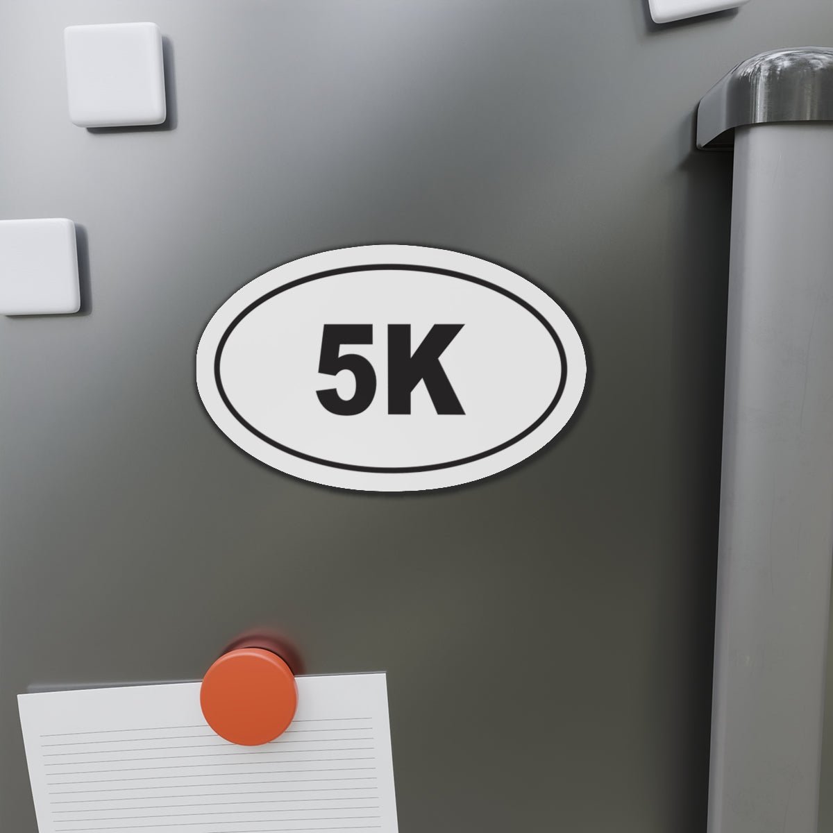 5k (3.1mile) Distance Race - Oval Die - Cut Magnet 5 x 3 - Forward Gear Athletics