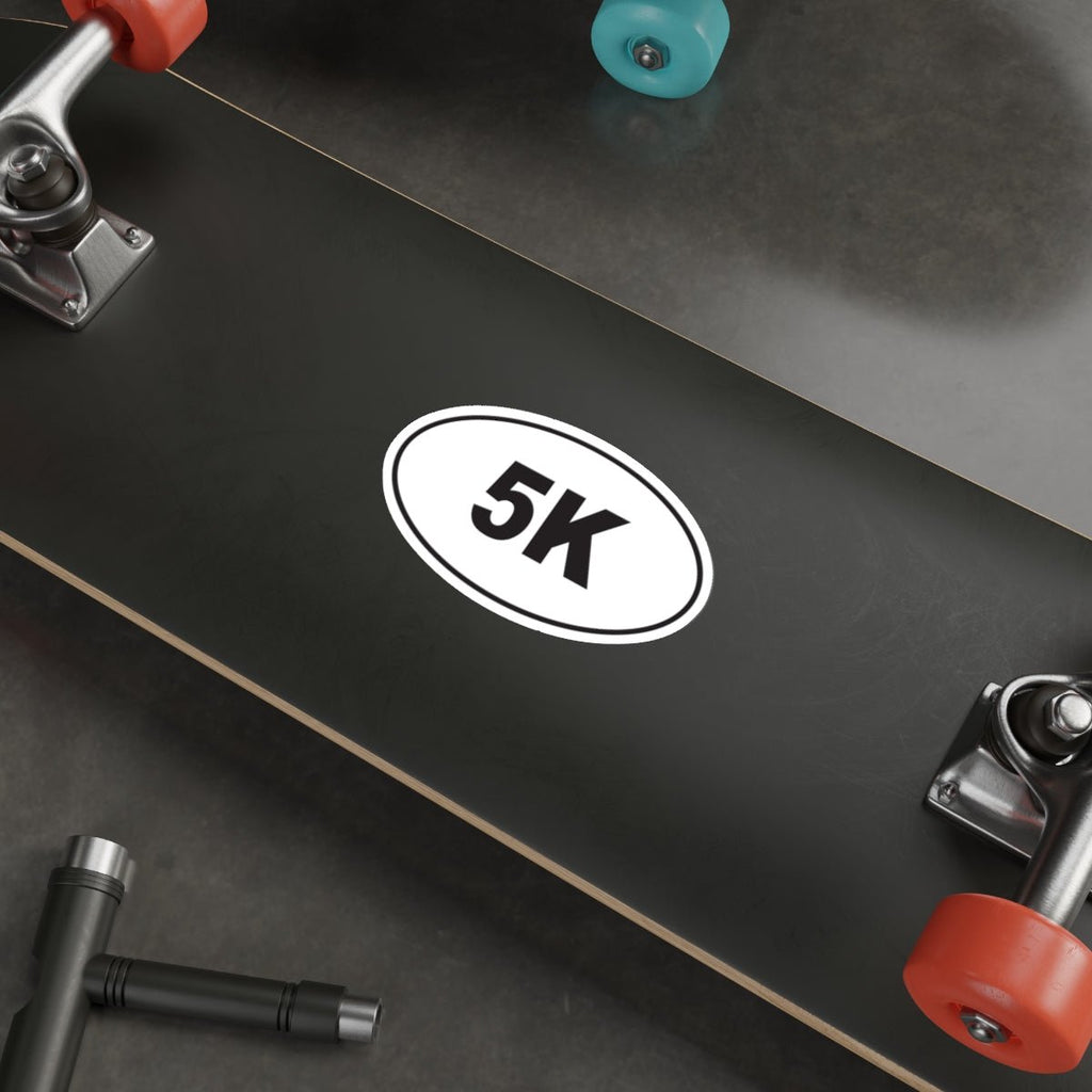 5K (3.1mile) Distance Race - Oval Die - Cut Vinyl Stickers 5 x 3 - Forward Gear Athletics