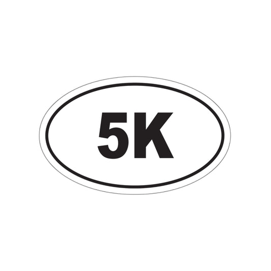 5K (3.1mile) Distance Race - Oval Die - Cut Vinyl Stickers 5 x 3 - Forward Gear Athletics