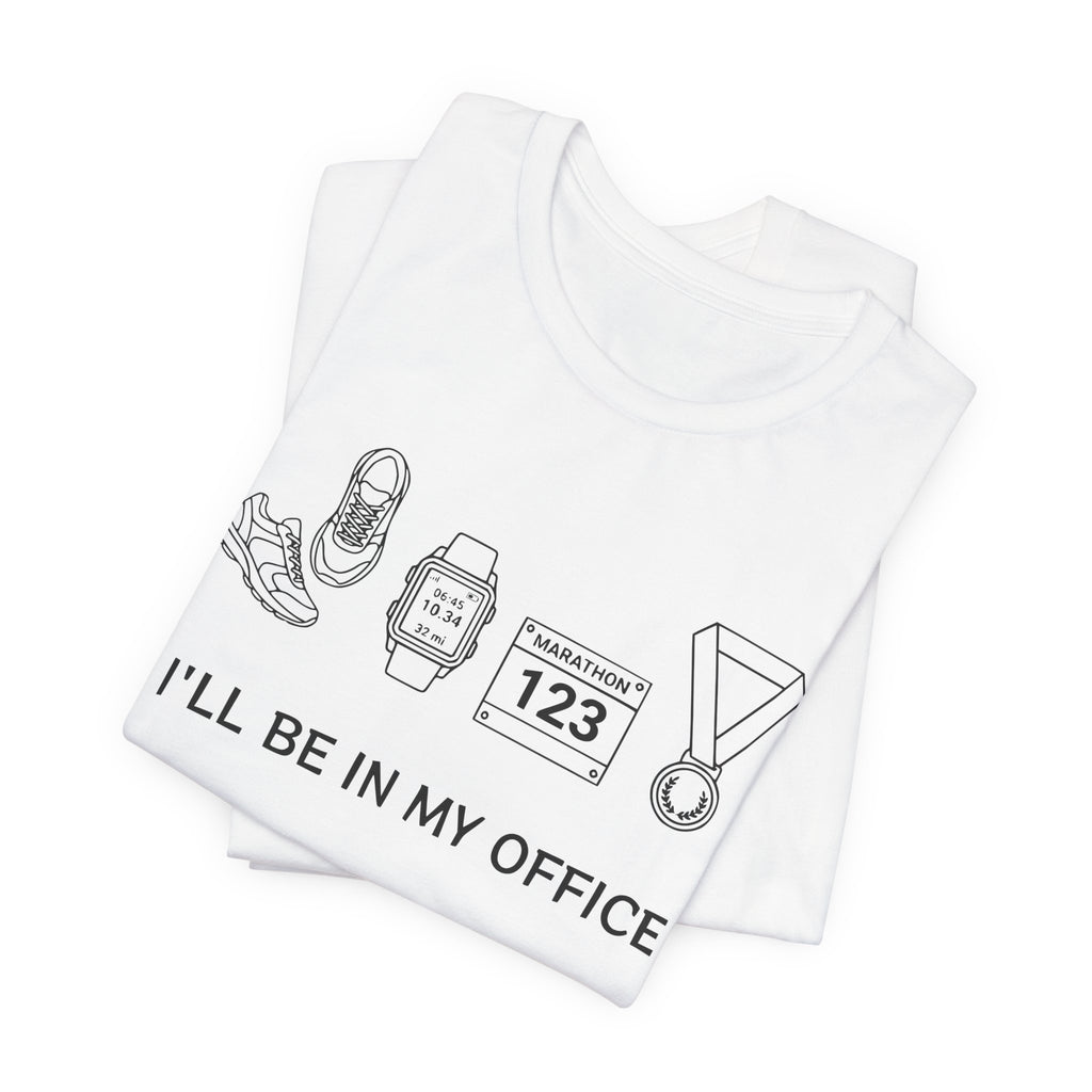 “I’ll Be In My Office” Running Race Medal & Bib Design