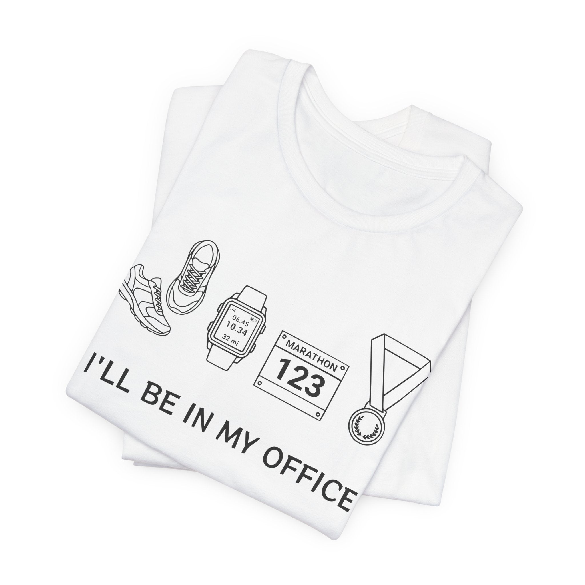 “I’ll Be In My Office” Running Race Medal & Bib Design