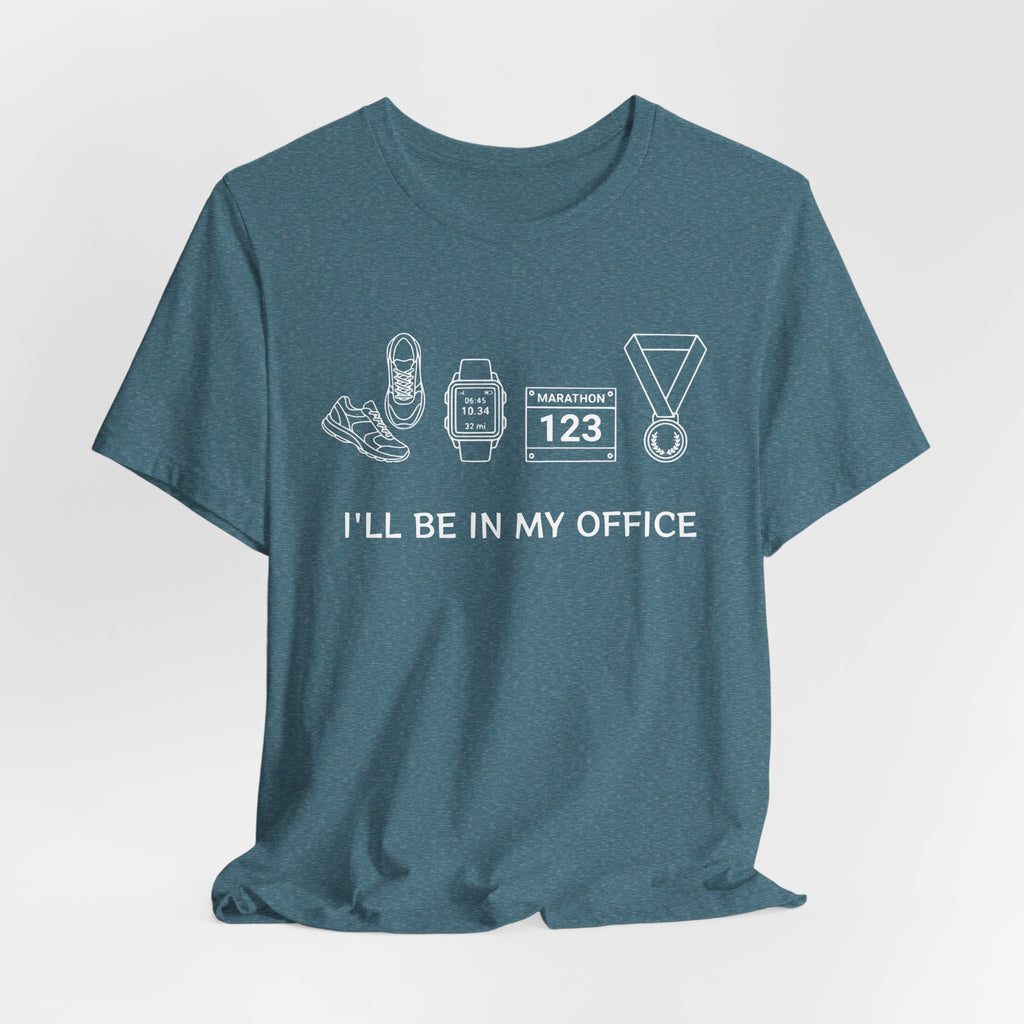 “I’ll Be In My Office” Running Race Medal & Bib Design