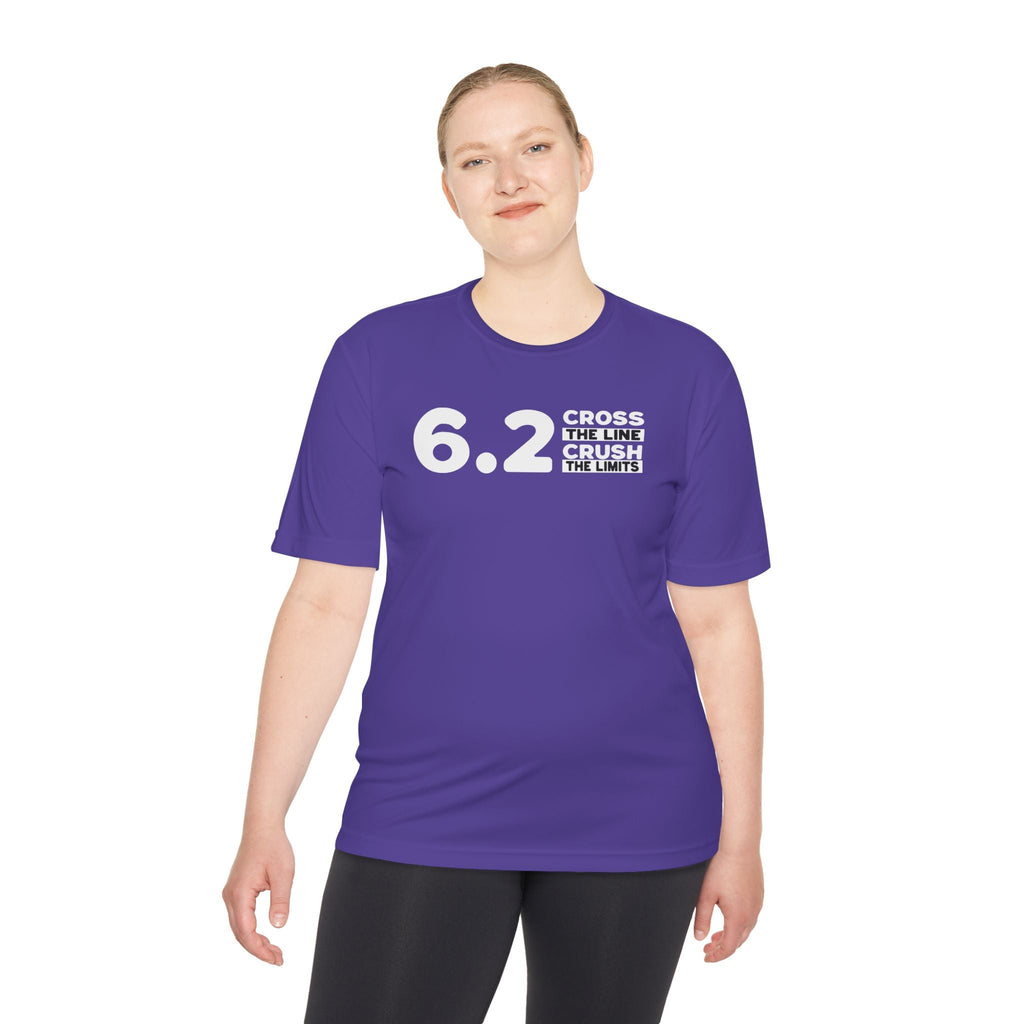 6.2 Cross the Line and Crush the Limits Moisture Wicking Tee - Unisex - Forward Gear Athletics