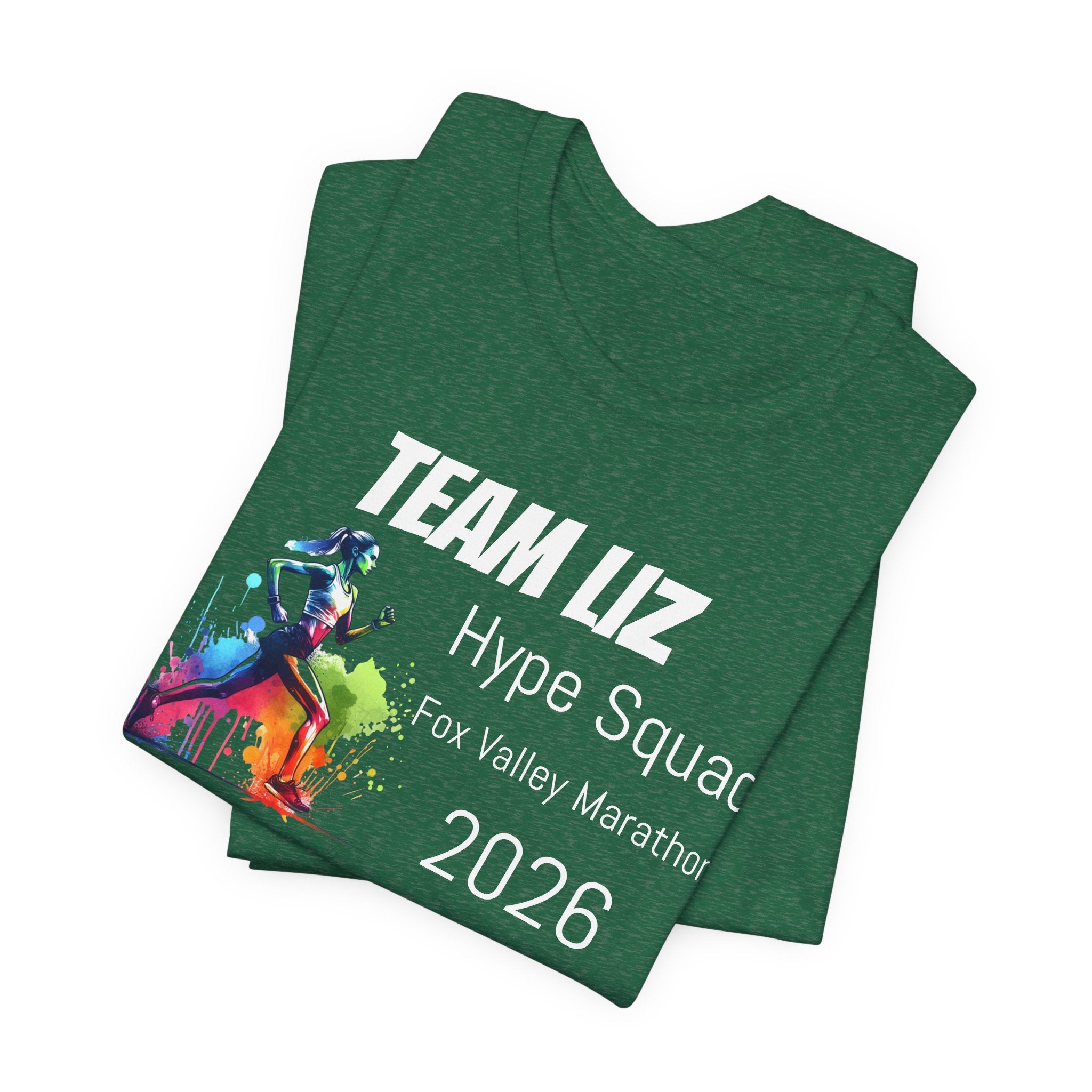 Customized Race Support Crew T-Shirt - Hype Squad - Color Splash Woman Runner