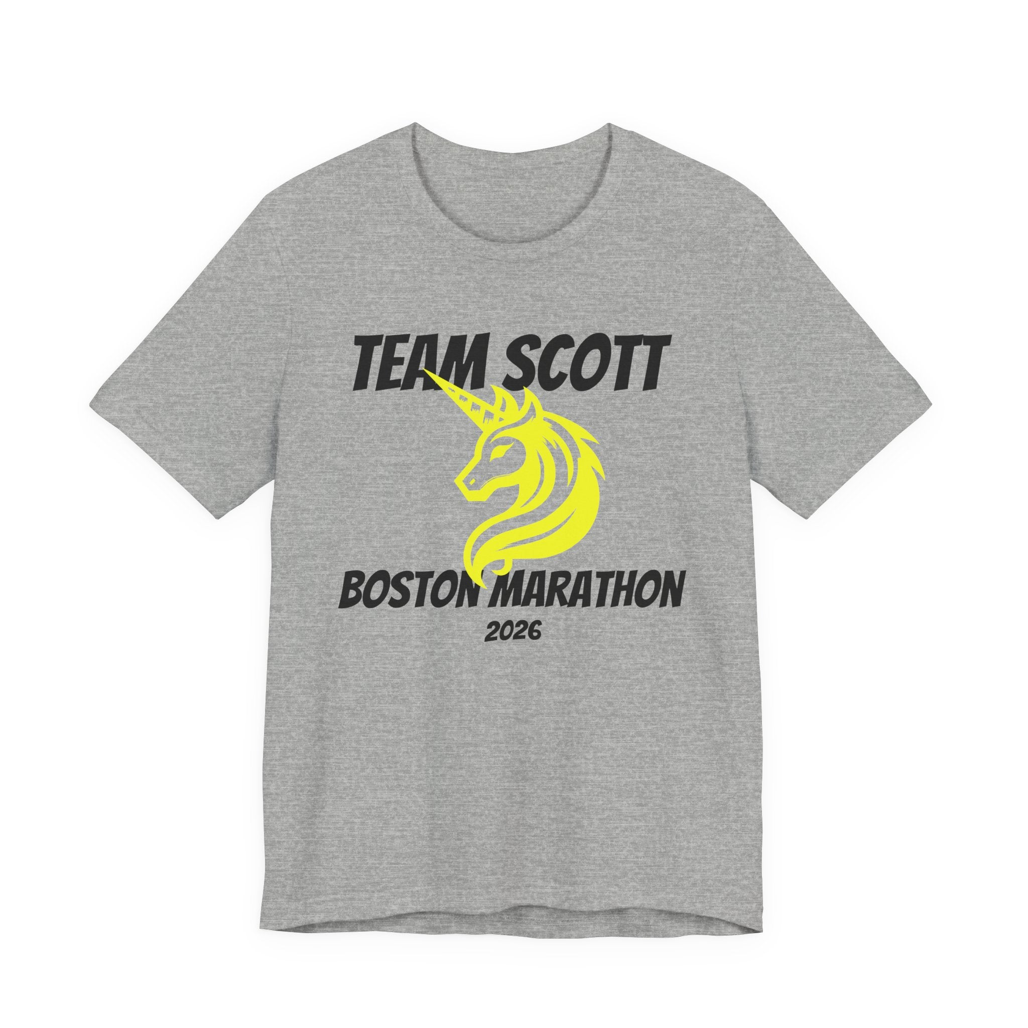 Customized Boston Race Support Crew T-Shirt - Yellow Unicorn