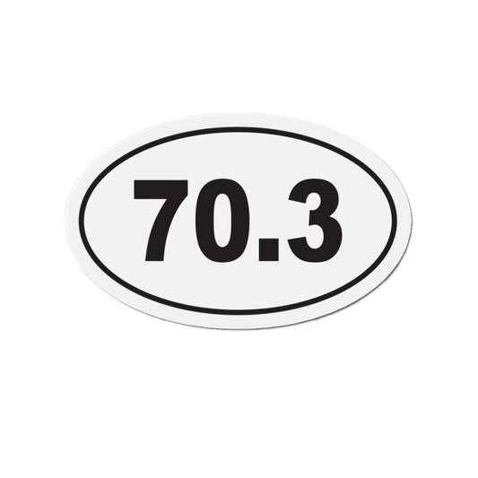 70.3 Distance Triathlon - Oval Die - Cut Magnet 5 x 3 - Forward Gear Athletics