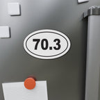 70.3 Distance Triathlon - Oval Die - Cut Magnet 5 x 3 - Forward Gear Athletics