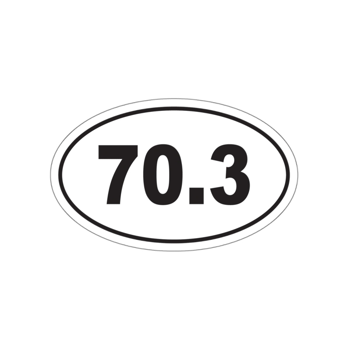 70.3 Distance Triathlon - Oval Die - Cut Vinyl Stickers 5 x 3 - Forward Gear Athletics