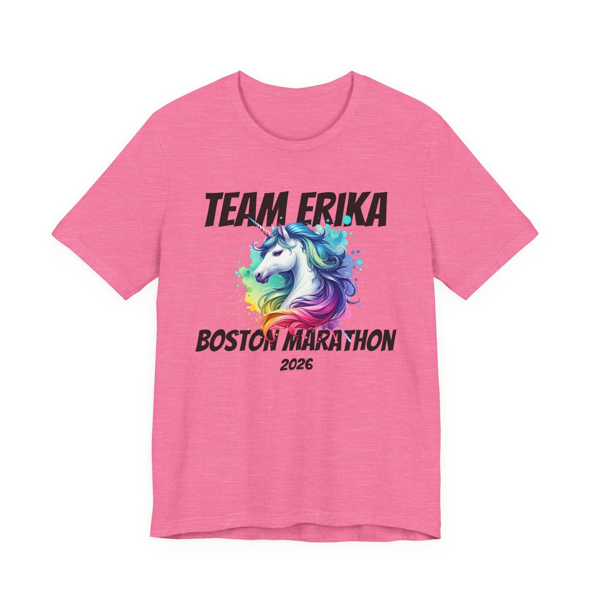 Customized Boston Race Support Crew T-Shirt - Rainbow Unicorn