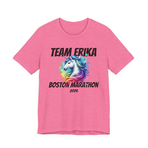 Customized Boston Race Support Crew T-Shirt - Rainbow Unicorn