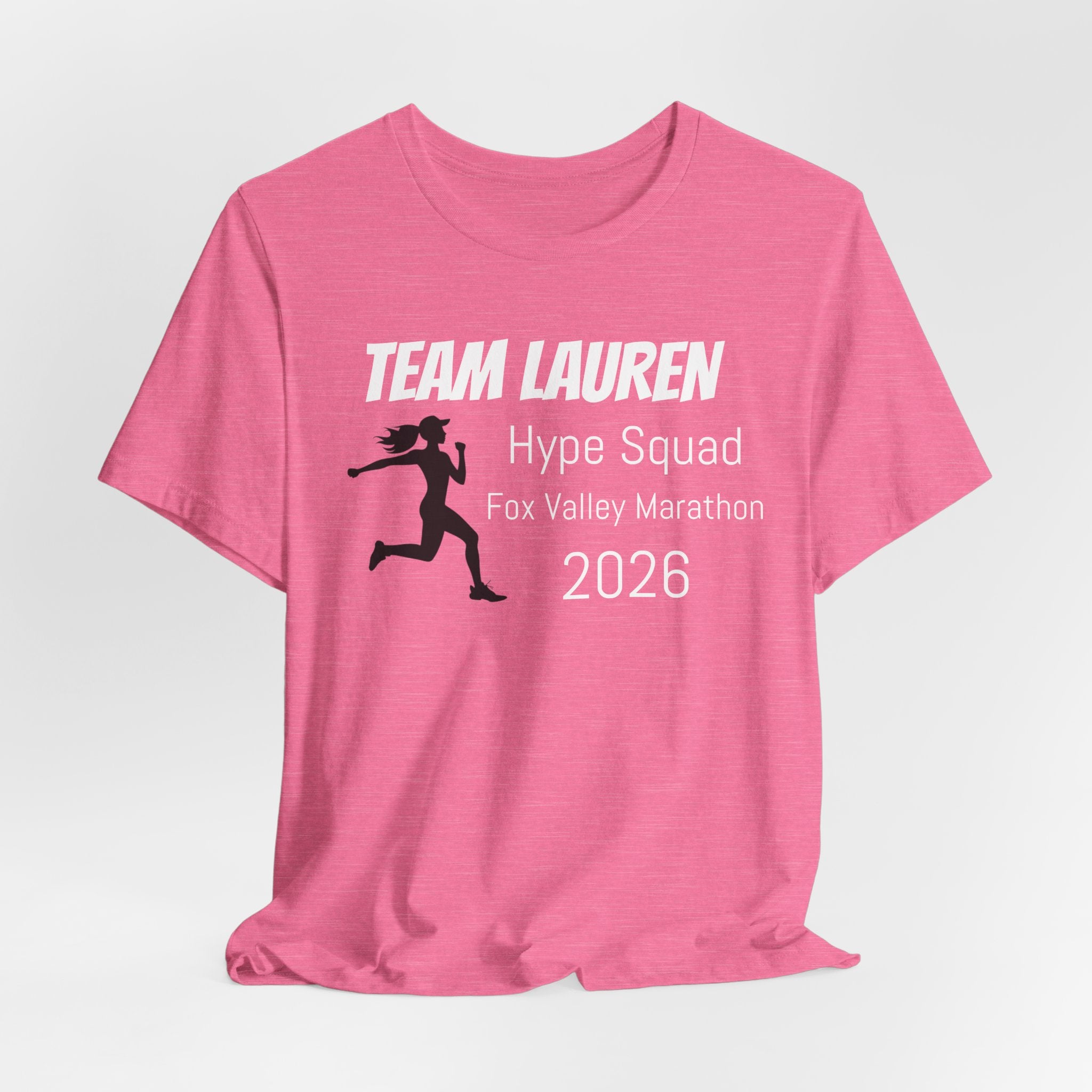 Customized Race Support Crew T-Shirt - Hype Squad - Woman Silhouette Runner