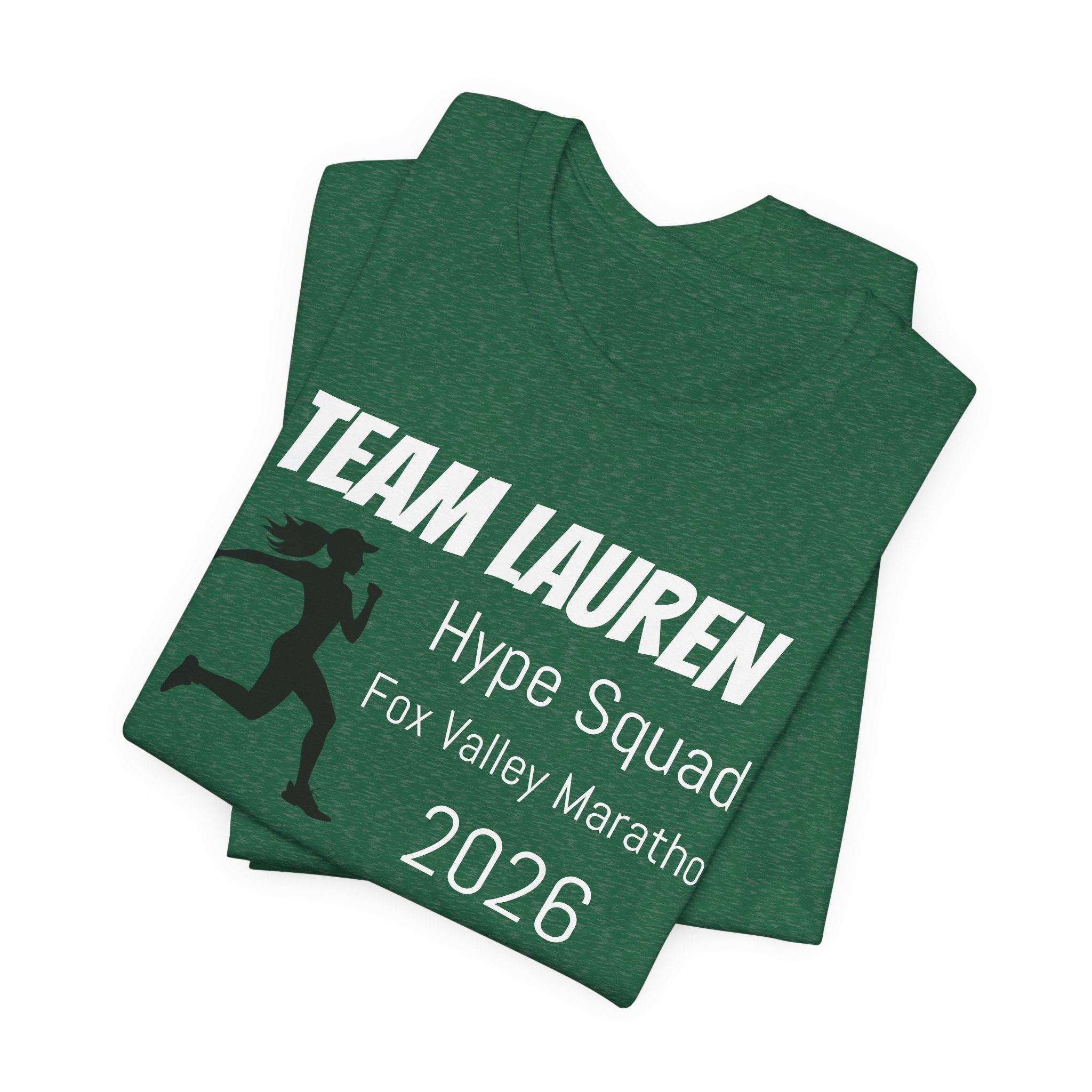 Customized Race Support Crew T-Shirt - Hype Squad - Woman Silhouette Runner