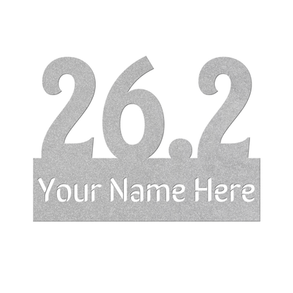 Custom Name 26.2 - Die-Cut Metal Sign
