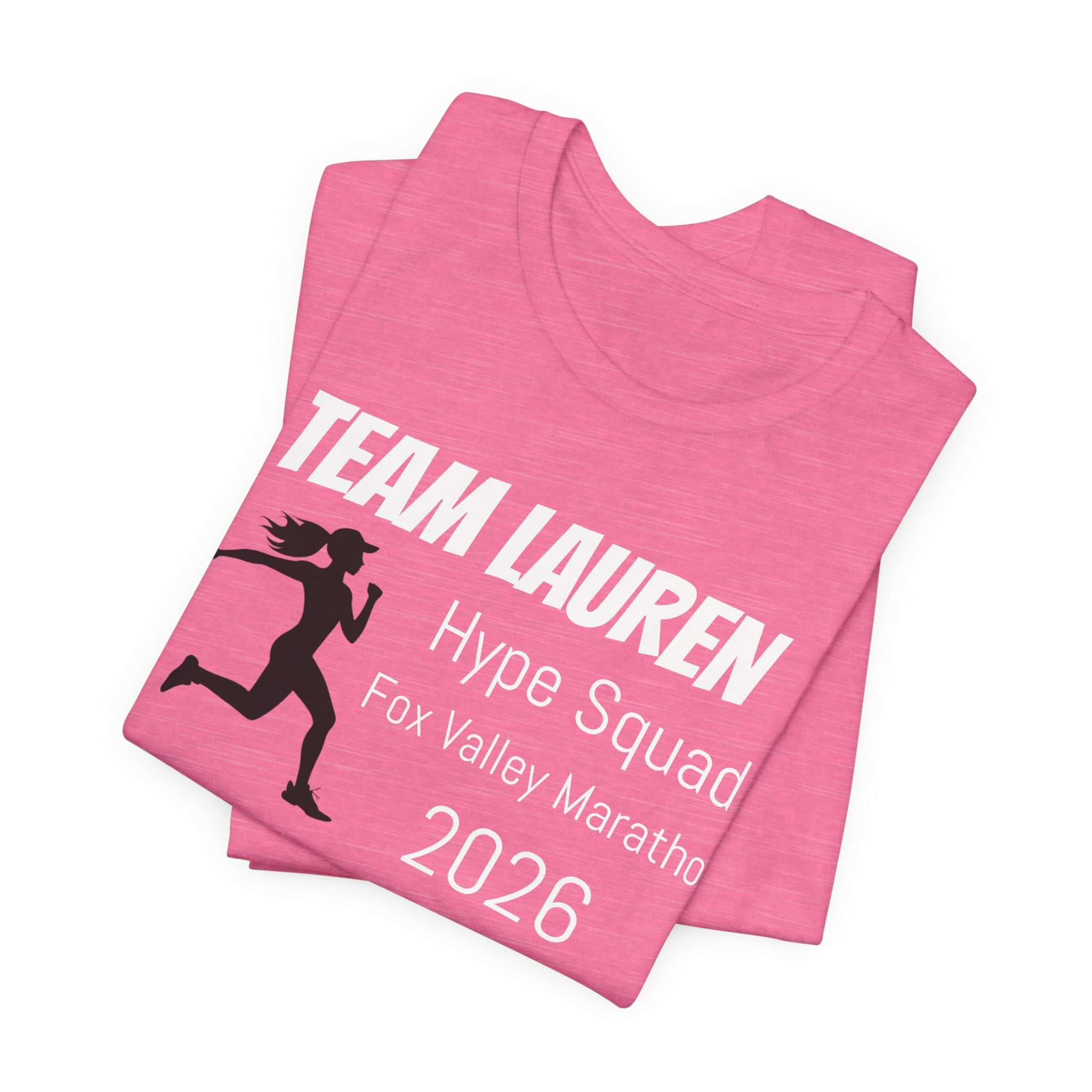Customized Race Support Crew T-Shirt - Hype Squad - Woman Silhouette Runner