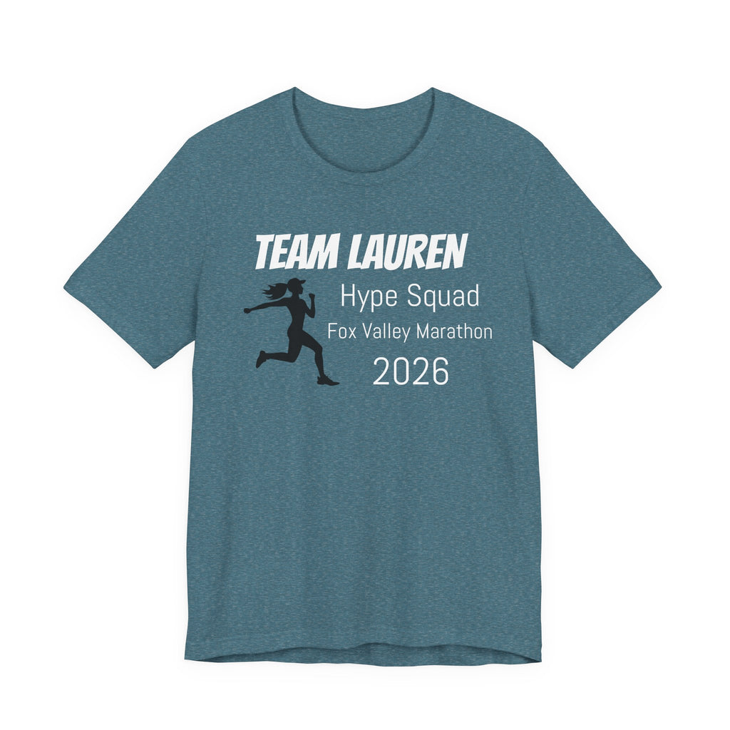 Customized Race Support Crew T-Shirt - Hype Squad - Woman Silhouette Runner