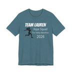 Customized Race Support Crew T-Shirt - Hype Squad - Woman Silhouette Runner